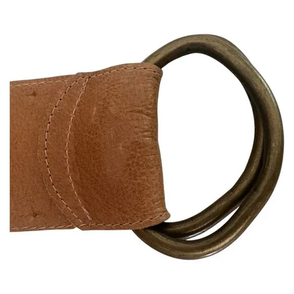 Streets Ahead Belt Women Large Double D Ring Stud Italian Leather Buckle BOHO Streets Ahead Violet Belt - PapillonStyles main image 4